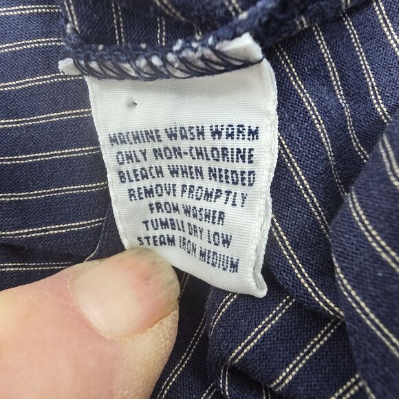 Polo Golf Ralph Lauren Navy & White Striped Pima Cotton Mens Polo Shirt L - Picture 6 of 6